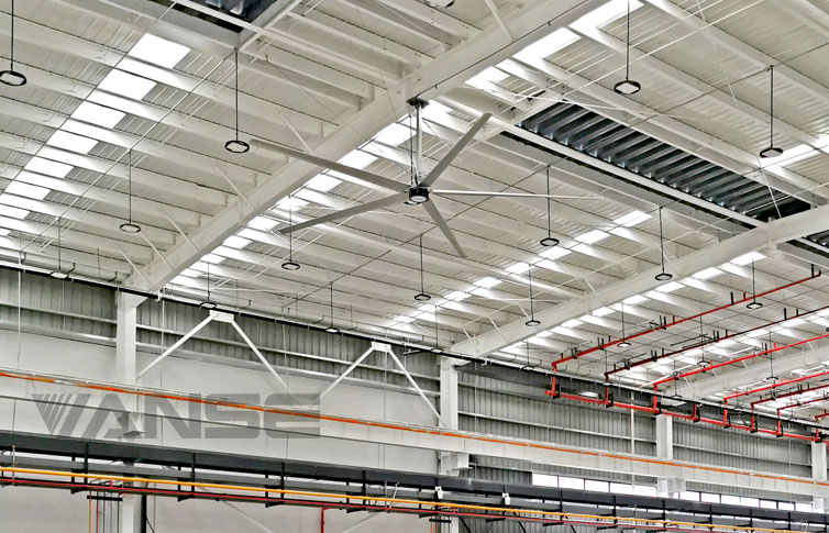 輪船制造車(chē)間永磁大型工業(yè)吊扇