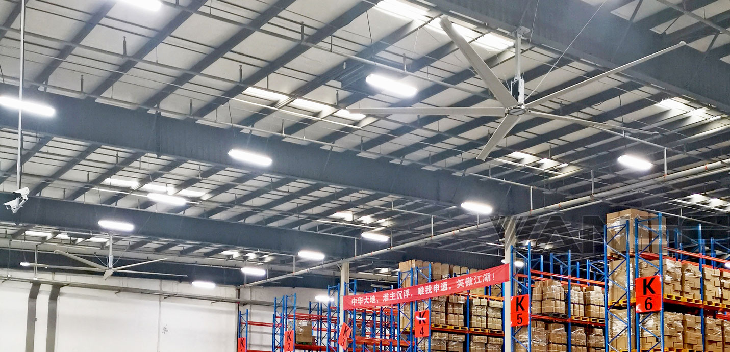 蘇州申通快遞倉庫工業(yè)大吊扇