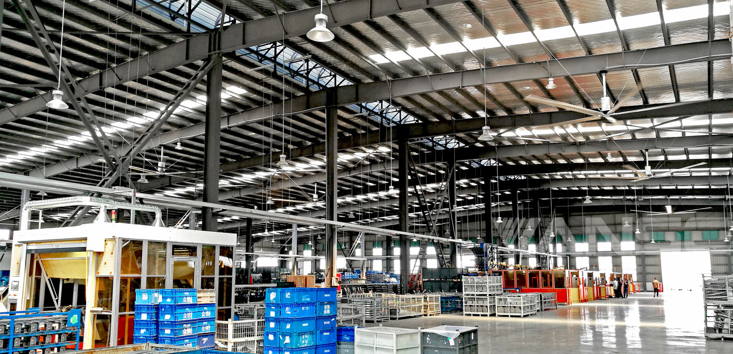 汽配廠半開(kāi)放車(chē)間工業(yè)大風(fēng)扇降溫